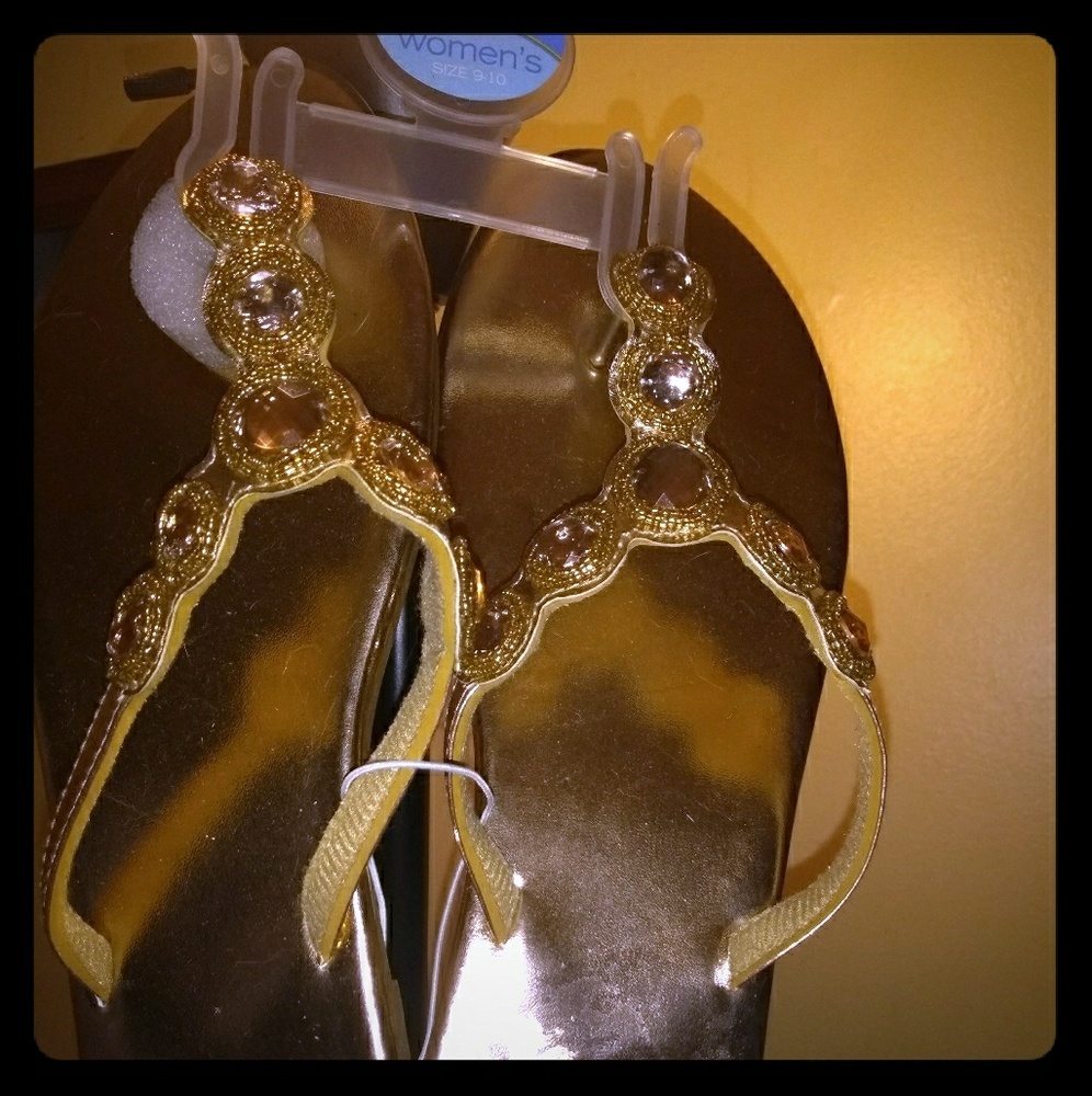 Gold women's sandals